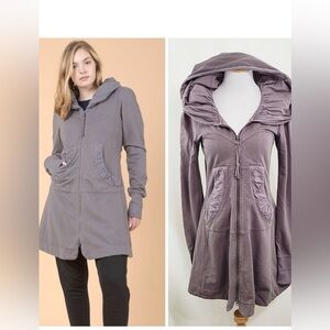 Prairie Underground Long Cloak Hoodie Dior Gray